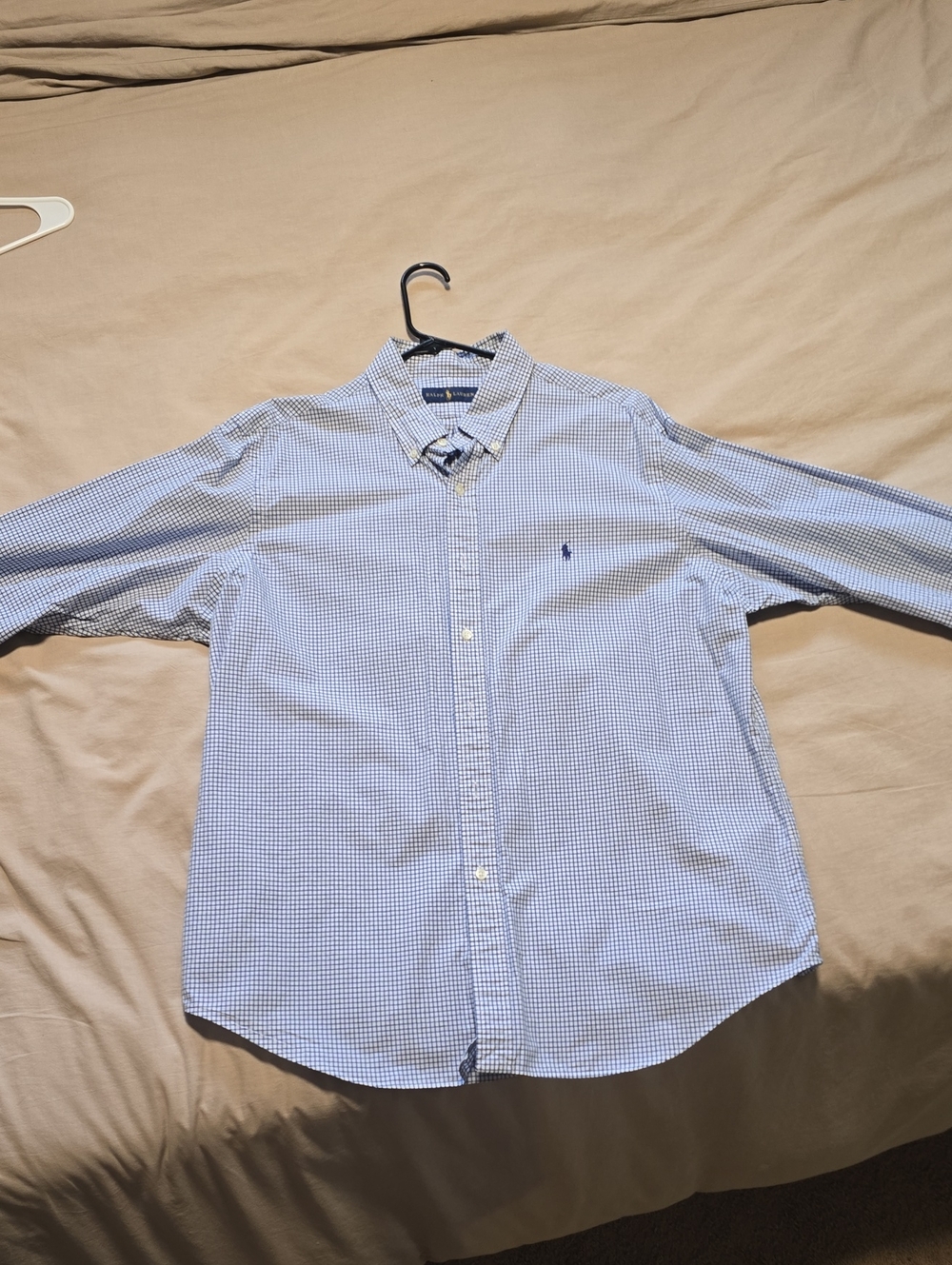 Polo by Ralph Lauren Light Blue Micro Check Button-Down Shirt